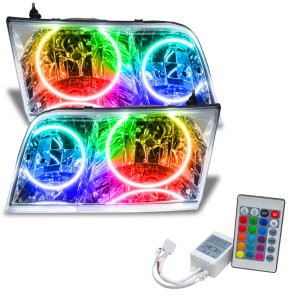 Ford Crown Victoria Headlight Assemblies - ORACLE Lighting - SMD Halogen with Simple Controller - Chrome - `98-`11